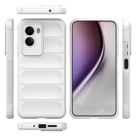 Силиконовый чехол Magic Flannel на Xiaomi Poco M7 4G 169mm - белый