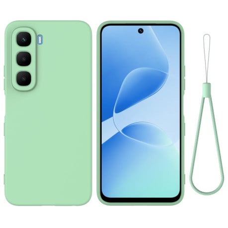 Силіконовий чохол Solid Color Liquid Silicone на Infinix Hot 60 Pro+ 4G - зелений