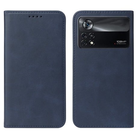 Чехол-книжка Magnetic Closure для Xiaomi Poco X4 Pro 5G - синий
