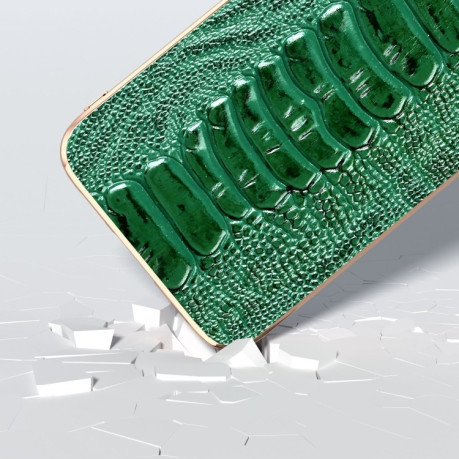 Кожаный Чехол ABEEL Genuine Leather Weilai Series для Samsung Galaxy S23 FE 5G - зеленый