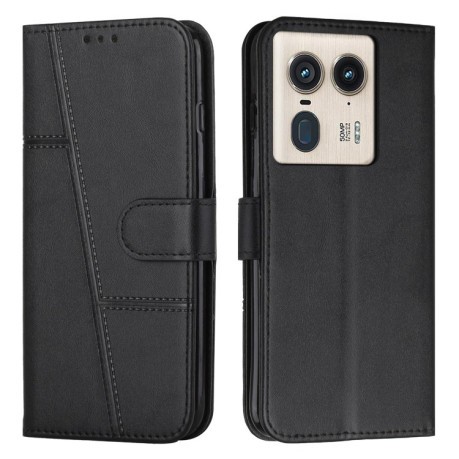 Чехол-книжка Stitching Calf Texture для Motorola Edge 50 Ultra - черный