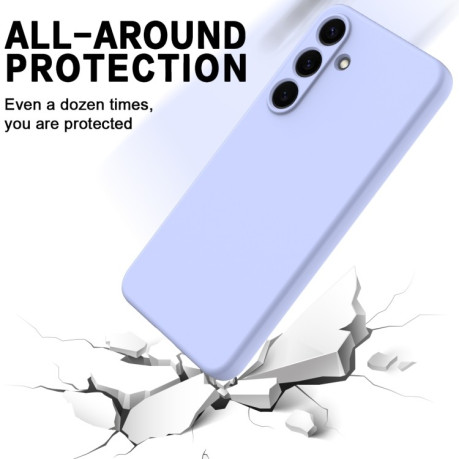Силіконовий чохол Solid Color Liquid Silicone  для Samsung Galaxy S25+ 5G - фіолетовий