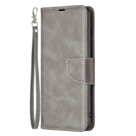 Чехол-книжка Lambskin Texture Pure Color для Redmi Note 15 Pro 4G Global 165.8mm — серый