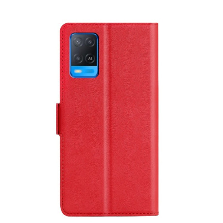Чехол-книжка Voltage Side Buckle для OPPO A54 4G - красный