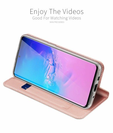 Чехол-книжка DUX DUCIS  на Samsung Galaxy S20 Ultra-розовое золото