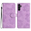 Чохол-книжка Flower Embossing Pattern для Samsung Galaxy A05s - фіолетовий