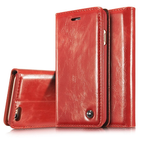 Шкіряний чохол-книжка Business Style Crazy Horse Texture на iPhone 6 Plus / 6S Plus - червоний