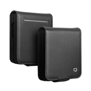 Чехол-книжка QIALINO Classic Gen2 с натуральной кожи на  Samsung Galaxy Flip8 5G — черный