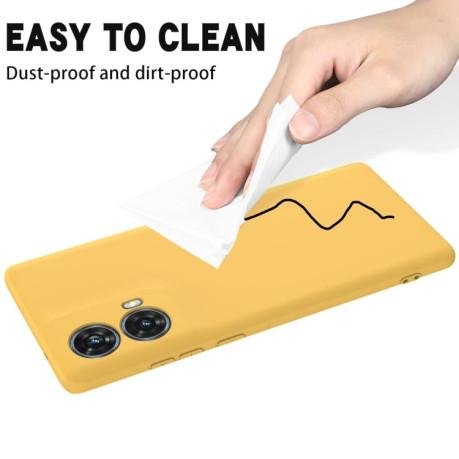 Силіконовий чохол Solid Color Liquid Silicone Motorola Moto G85 - жовтий