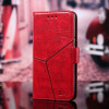 Чохол-книжка Geometric Stitching для Xiaomi Poco X3 / Poco X3 Pro - червоний