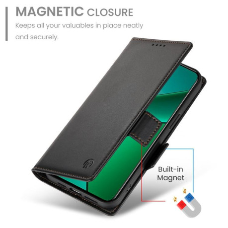 Чохол-книжка Side Buckle Magnetic Frosted Leather для Realme 14 Pro+ - чорний