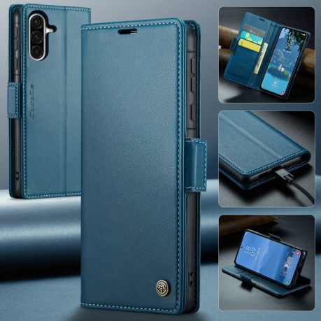 Чохол-книжка CaseMe 023 Butterfly Buckle Litchi RFID Anti-theft Leather  для Samsung Galaxy A56 - синій