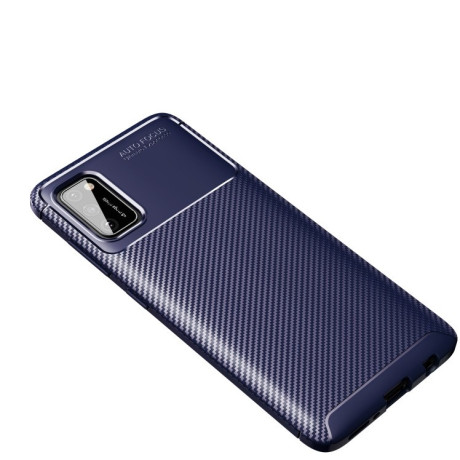 Ударозахисний чохол HMC Carbon Fiber Texture на Samsung Galaxy A32 4G-синій
