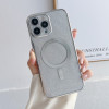 Протиударний чохол Plating Magsafe Glitter для iPhone14 Pro Max - сріблястий
