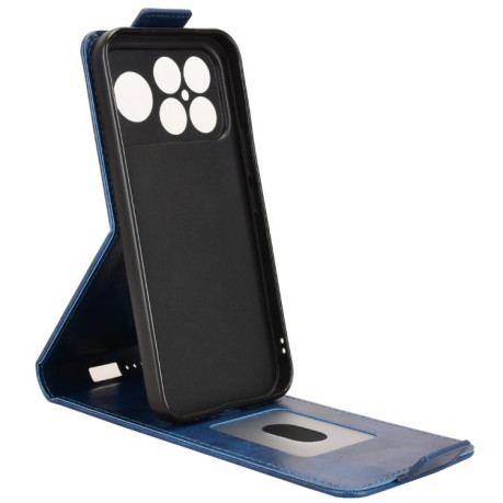Флип-чехол Magnetic Vertical Flip Leather для Xiaomi Redmi K90 Pro Max 5G / Poco F8 Ultra — синий