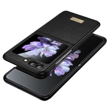 Чохол SULADA Litchi Texture Leather для Samsung Galaxy Flip 6/Flip 7 FE - чорний