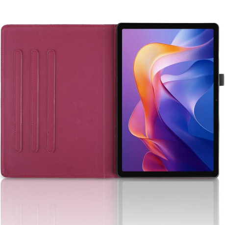 Чехол-книжка Tree Life Embossed Rotation Leather для Xiaomi Redmi Pad 2 - красный