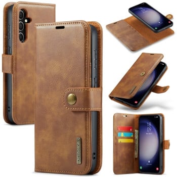 Чохол-книжка DG.MING Crazy Horse Texture для Samsung Galaxy S23 FE 5G - коричневий