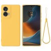 Силиконовый чехол Solid Color Liquid Silicone на Motorola Moto G85 - желтый