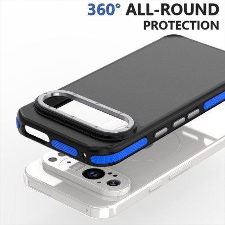 Противоударный чехол Dual-Color Skin Feel Shockproof Series на Google Pixel 9 Pro XL - синий
