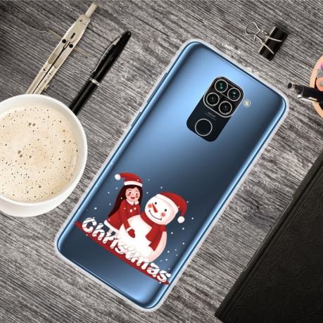 Силиконовый чехол Christmas Series на Xiaomi Redmi 10X / Note 9 - Girl Snowman