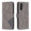Чехол-книжка Magnetic Buckle Rhombus Texture для Samsung Galaxy A05s - серый