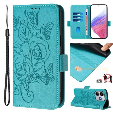Чохол-книжка Magnetic RFID Anti-theft Leather для Xiaomi Poco M7 Pro 5G Global - синій