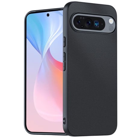 Ультратонкий чехол с кожаной фактурой Plain Skin на Google Pixel 10 / 10 Pro - черный