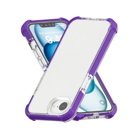 Чохол Acrylic + TPU Transparent для iPhone 16e - фіолетовий