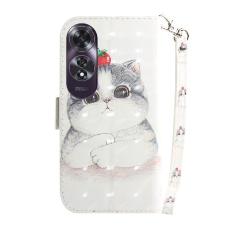 Чохол-книжка 3D Colored Horizontal Flip Leather для OPPO A60 4G - Cat