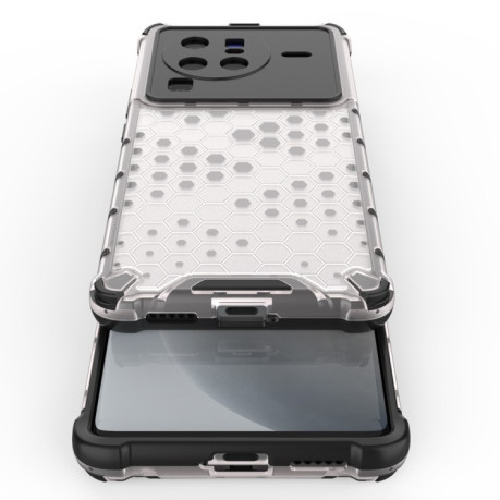 Противоударный чехол Honeycomb на Vivo X80 Pro 5G - красный