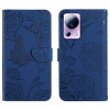 Чехол-книжка Skin Feel Butterfly Embossed для Xiaomi 13 Lite - синий