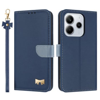 Чехол-книжка Metal Bow Leather для Xiaomi Redmi Note 14 4G 164.84mm - синий