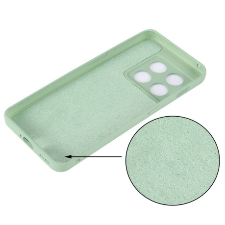 Силиконовый чехол Solid Color Liquid Silicone на OnePlus 10 Pro - зеленый