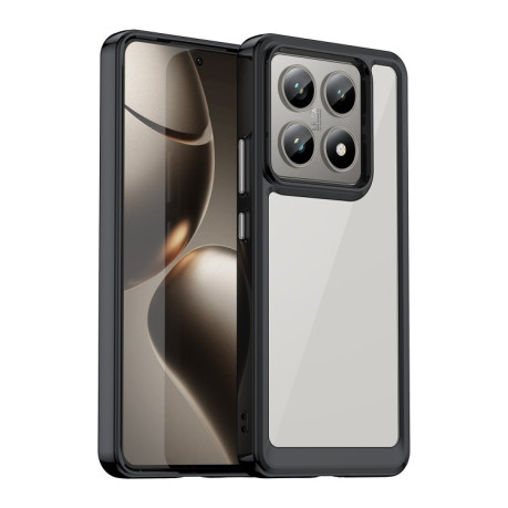 Противоударный чехол Colorful Acrylic Series для Xiaomi 14T - черный