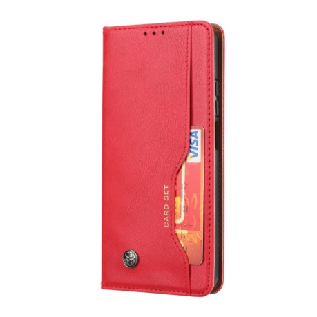 Чехол-книжка Knead Skin Texture на Xiaomi Mi 10T Lite - красный