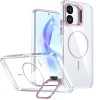 Прозрачный чехол Bright Color Clear с MagSafe и рамкой камеры на OPPO A6x 4G / 5G / 5G India — розовый