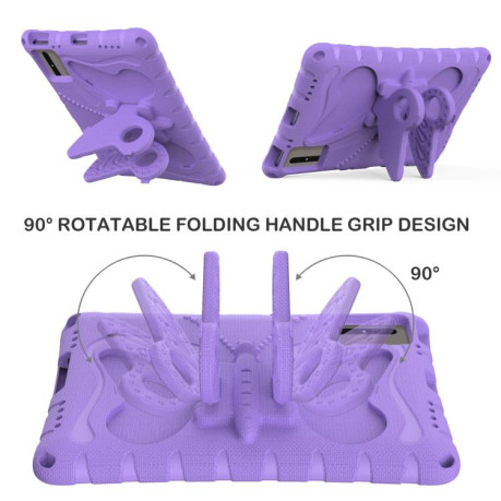 Противоударный чехол Butterfly Bracket EVA для Xiaomi Redmi Pad 2 /SE 11 2025 - фиолетовый