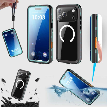 Протиударний чохол RedPepper IP68 Waterproof MagSafe для iPhone 17 Pro Max - чорно-синій