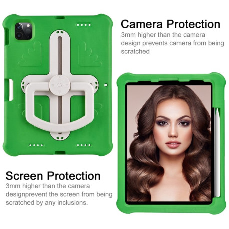 Протиударний чохол Shield 360 Rotation Handle EVA Shockproof для iPad Pro 11 2024 - зелений