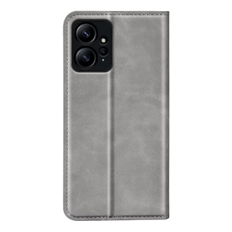 Чехол-книжка Retro Skin Feel Business Magnetic на Xiaomi Redmi Note 12 4G - серый