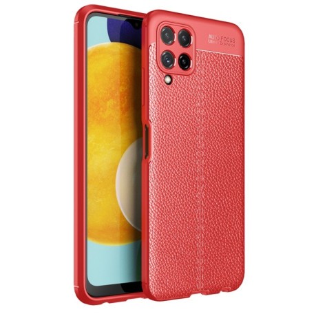 Протиударний чохол Litchi Texture на Samsung Galaxy M32/A22 4G - червоний