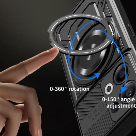 Ударозахисний чохол Armor Rotating Holder MagSafe на OPPO Reno13 5G - чорний