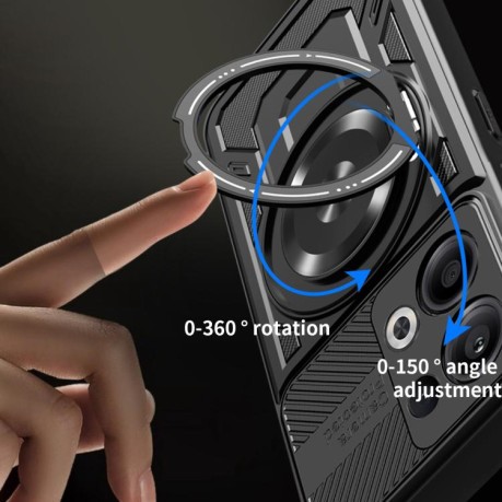 Ударозахисний чохол Armor Rotating Holder MagSafe на OPPO Reno13 5G - фіолетовий