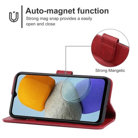 Чохол-книжка EsCase Leather для Samsung Galaxy M23 5G/F23 - червоний