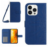 Чехол-книжка Skin Feel Sun Flower для iPhone 15 Pro - темно-синий