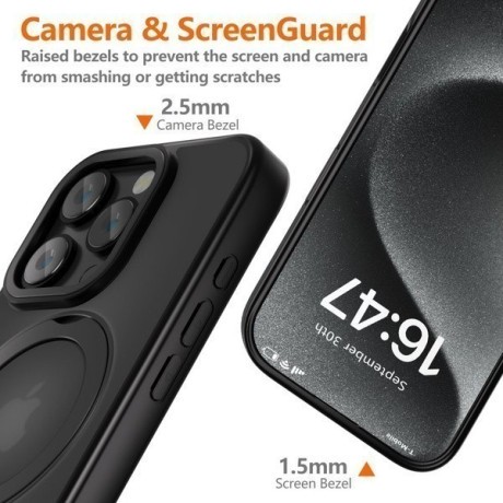 Чохол Tech-Protect MagRing MagSafe Case with Stand для  iPhone 16 Pro - Black