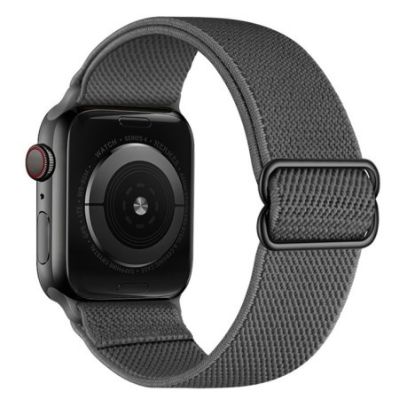 Ремешок Polyester Nylon для Apple Watch 10 46mm/Ultra 49mm / Series 8/7 45mm / 44mm / 42mm/45mm/44mm/42mm - темно-серый