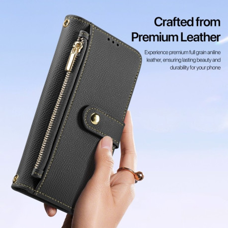 Чехол-книжка DUX DUCIS Lawa Series 2 in 1 Wallet Zipper Detachable MagSafe на iPhone 16 Pro Max - черный