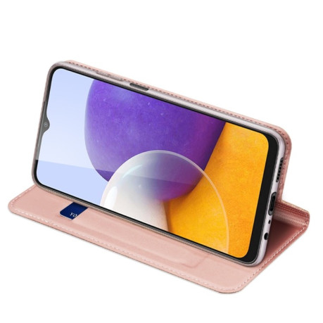 Чехол-книжка DUX DUCIS Skin Pro Series на Samsung Galaxy M32/A22 4G - розовое золото